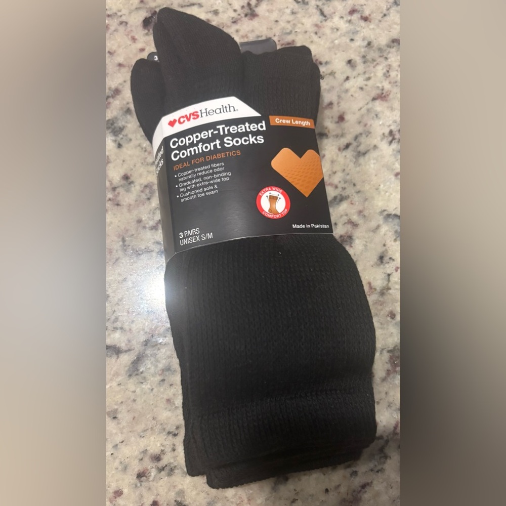 CVS Health Copper Treated Comfort Socks 3 Pack